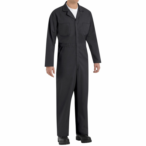 HANA YAGI-COVERALLS/BLACK×WHITE② Schools: Men's Black Coverall with Embroidered NASBOCES Auto Tech